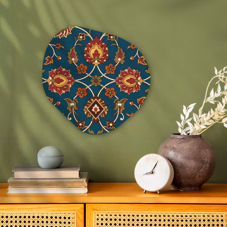Forexbild Organische Form - Ornament – Flora – Traditionell – Klassisch – Blaugrün — 2