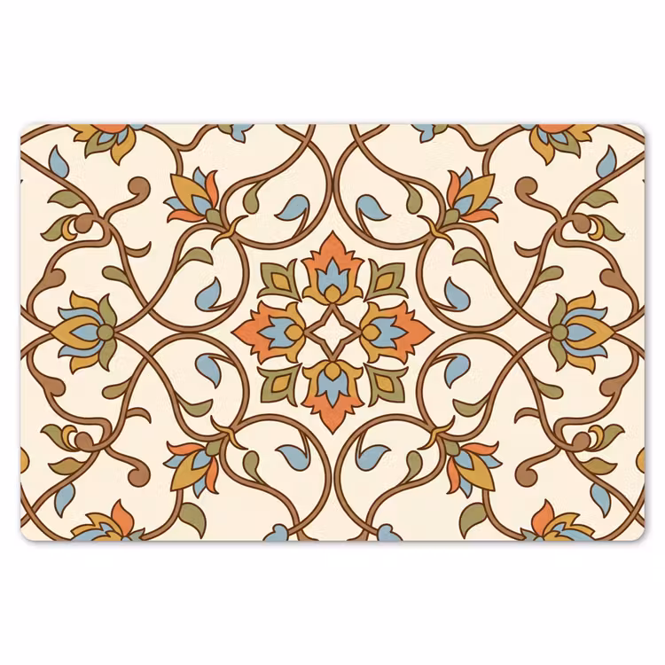 Tischset - 6 Stück - Muster – Blumen – Ornament – Bunt — 6