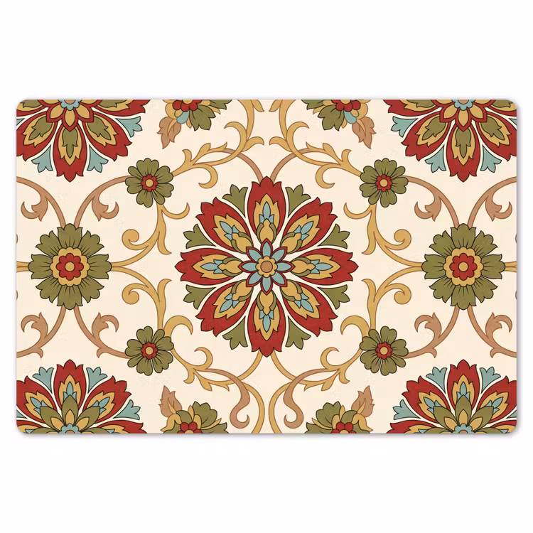 Tischset - 6 Stück - Muster – Blumen – Ornament – Klassisch – Farbenfroh — 6
