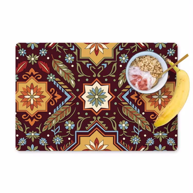 Tischset - 6 Stück - Muster – Floral – Geometrisch – Farbenfroh – Dekoration — 1