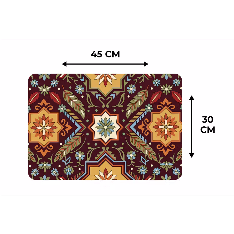 Tischset - 6 Stück - Muster – Floral – Geometrisch – Farbenfroh – Dekoration — 3