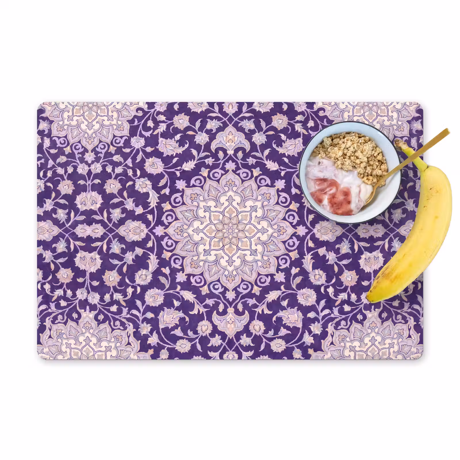 Tischset - 6 Stück - Muster – Medaillon – Orientalisch – Lila – Dekoration — 1
