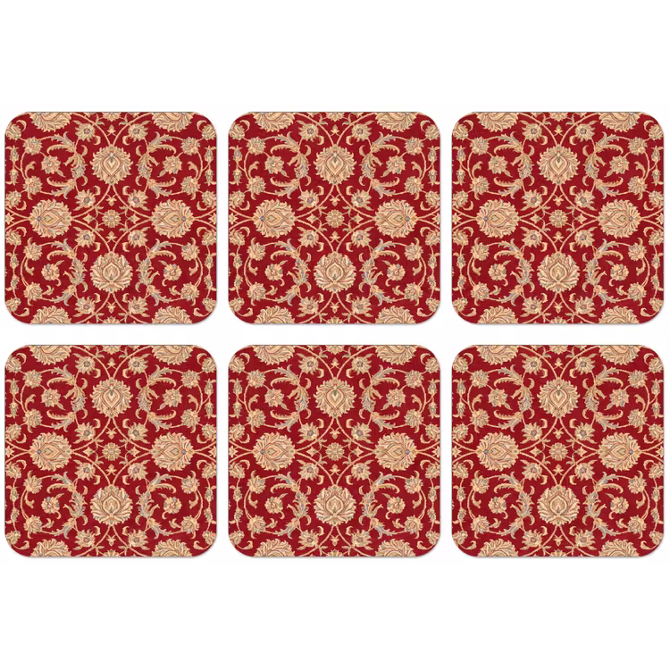 Untersetzer - Muster – Blume – Klassisch – Orientalisch – Rot — 1