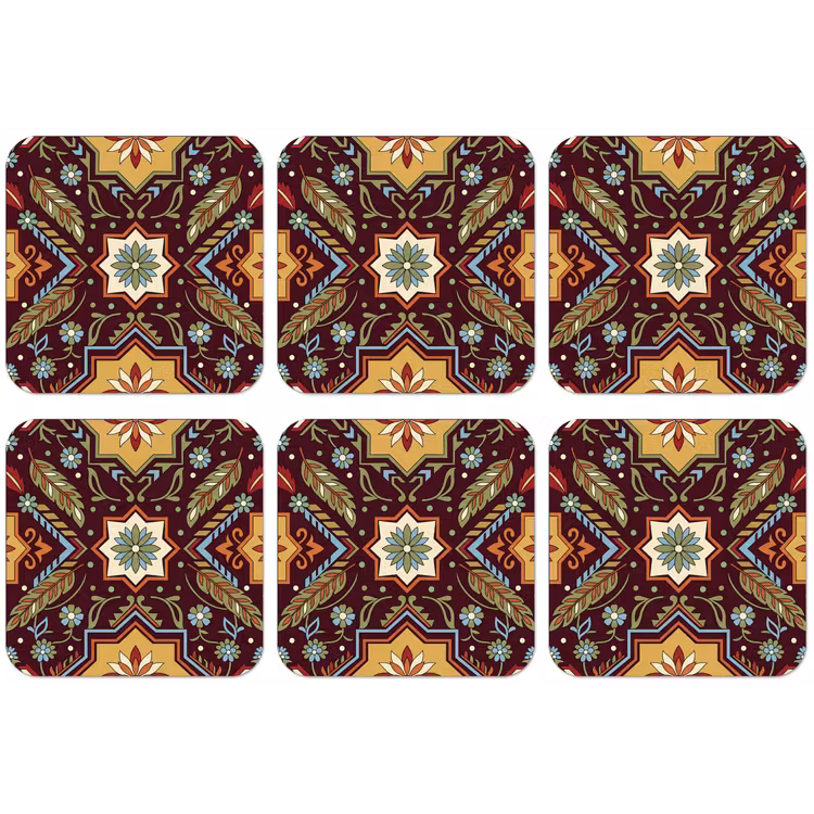 Untersetzer - Muster – Floral – Geometrisch – Farbenfroh – Dekoration — 1