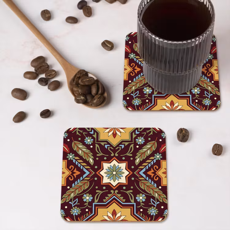Untersetzer - Muster – Floral – Geometrisch – Farbenfroh – Dekoration — 4