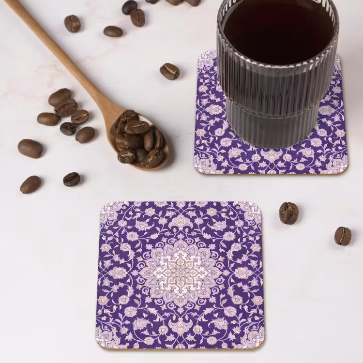 Untersetzer - Muster – Medaillon – Orientalisch – Lila – Dekoration — 4