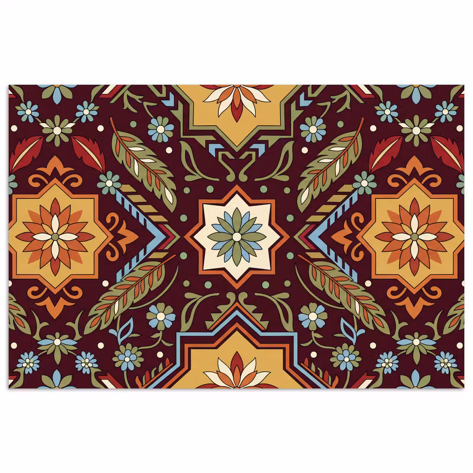 Poster - Muster – Floral – Geometrisch – Farbenfroh – Dekoration — 1