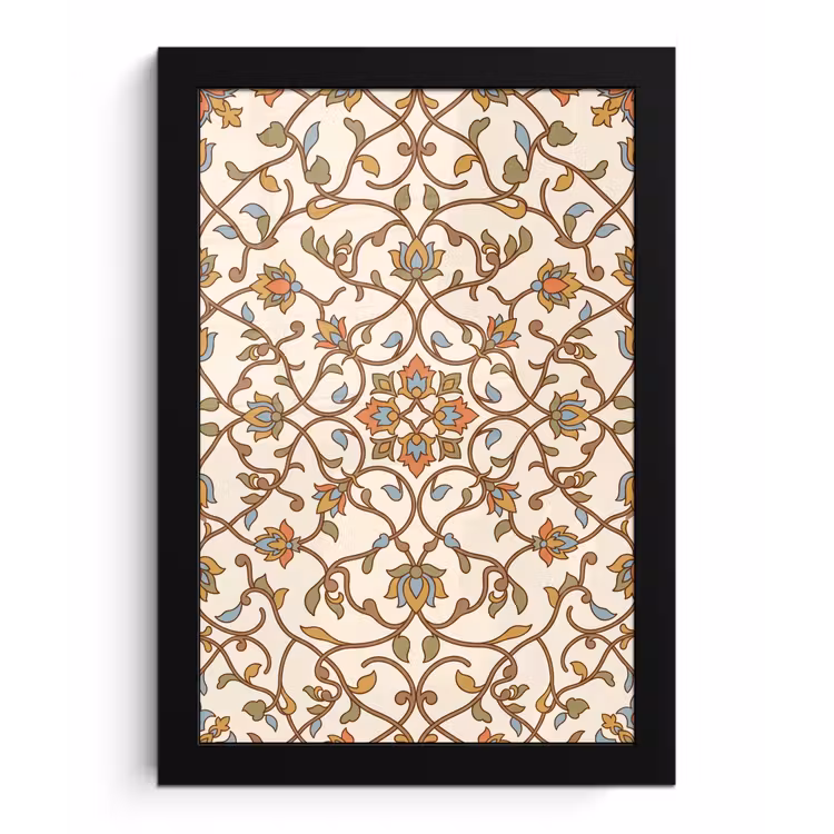 Bilder mit Rahmen - Muster – Blumen – Ornament – Bunt — 1