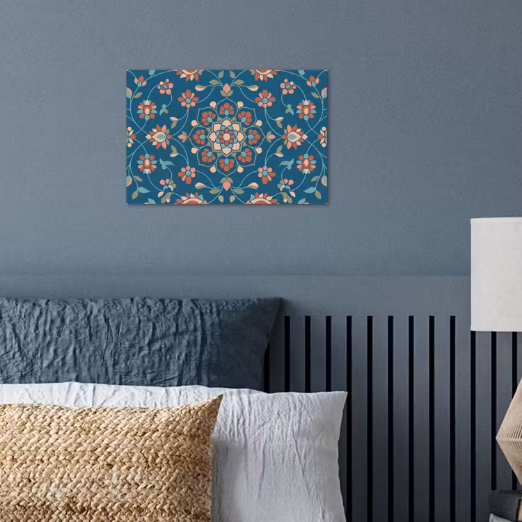 Poster - Blumen – Muster – Natur – Ornament – Blau — 3