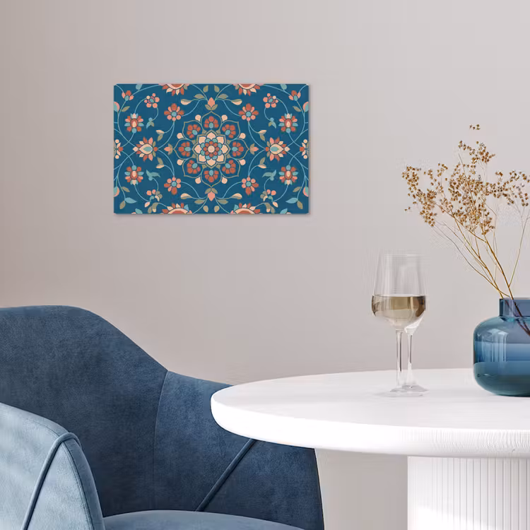 Poster - Blumen – Muster – Natur – Ornament – Blau — 4