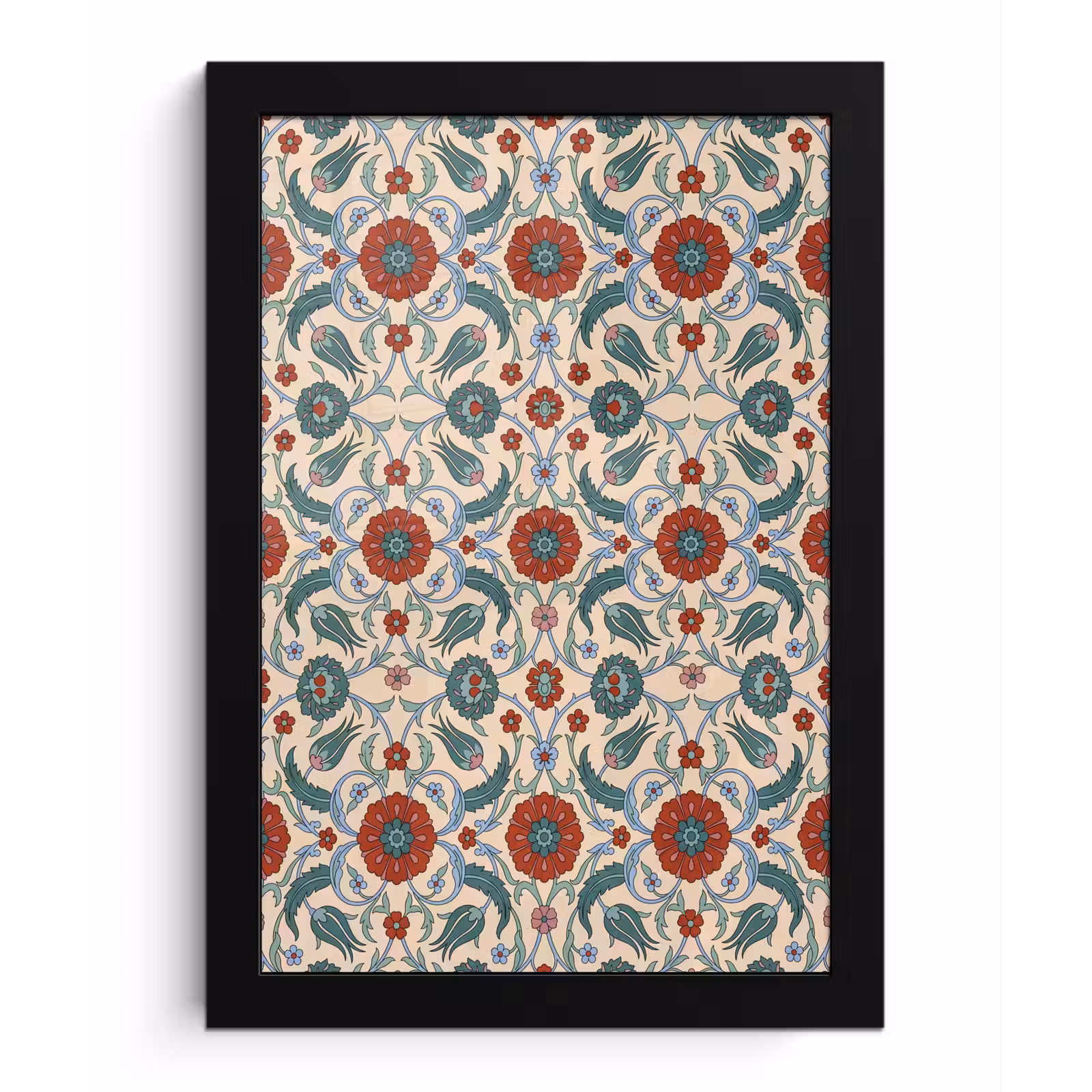 Bilder mit Rahmen - Blumen – Muster – Klassisch – Dekoration – Farbenfroh — 1