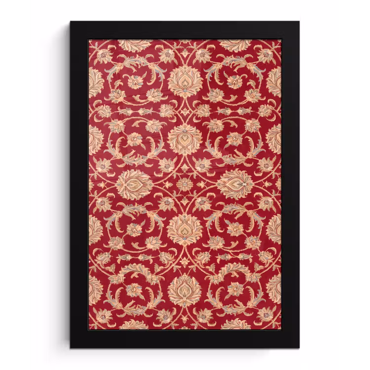 Bilder mit Rahmen - Muster – Blume – Klassisch – Orientalisch – Rot — 1