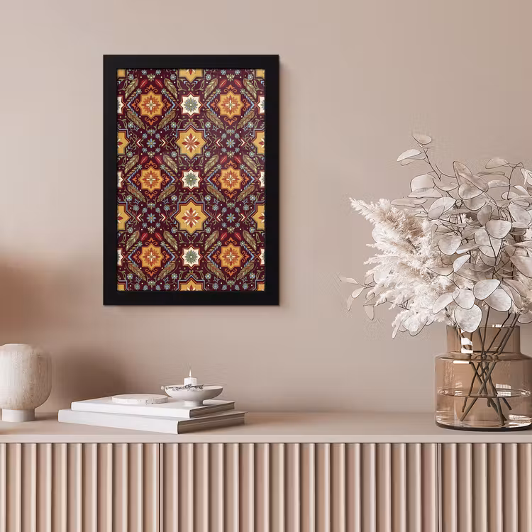 Bilder mit Rahmen - Muster – Floral – Geometrisch – Farbenfroh – Dekoration — 4