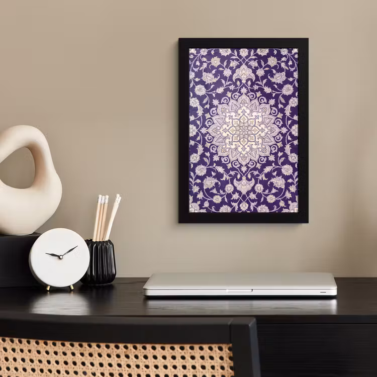 Bilder mit Rahmen - Muster – Medaillon – Orientalisch – Lila – Dekoration — 2