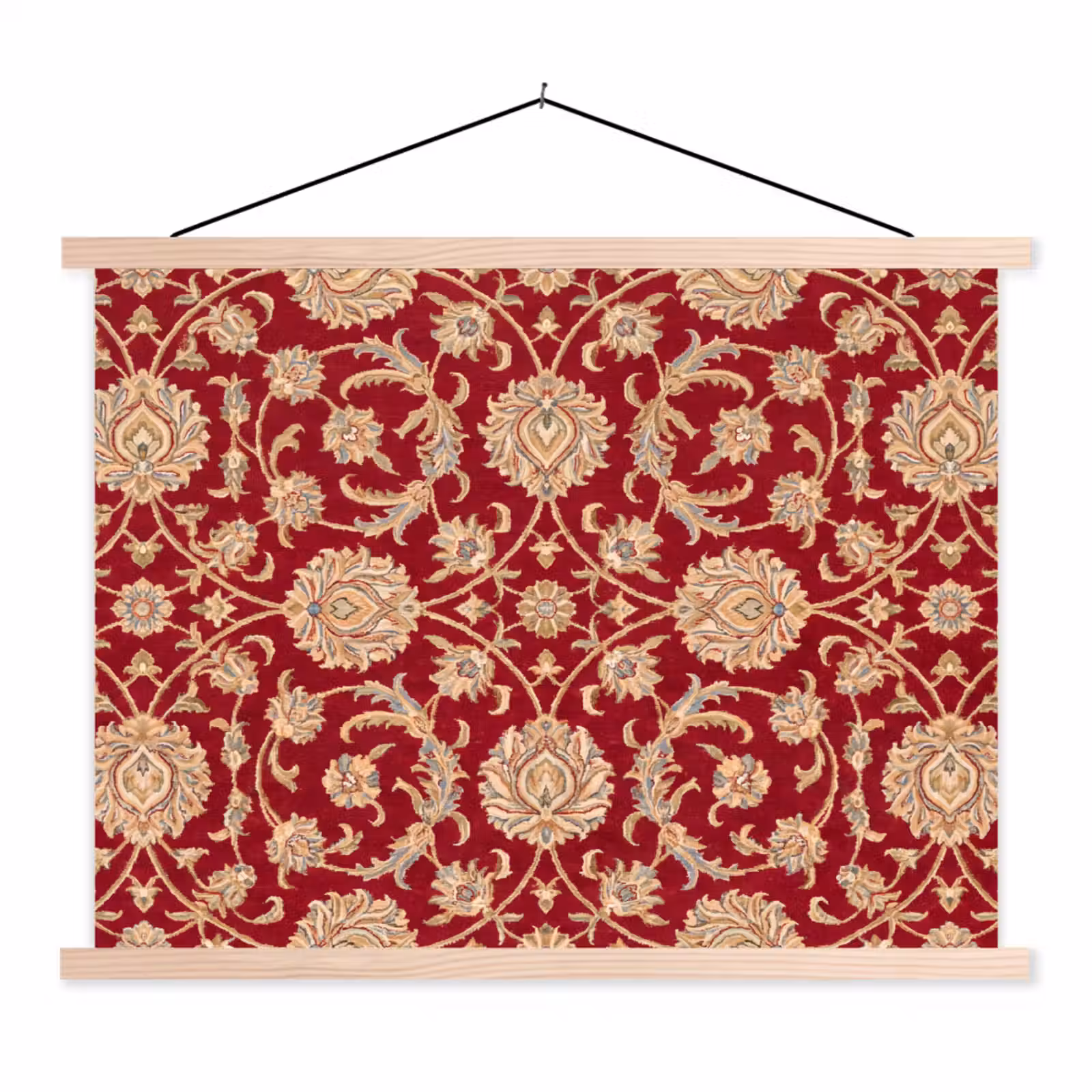 Stoffbild - Muster – Blume – Klassisch – Orientalisch – Rot — 1
