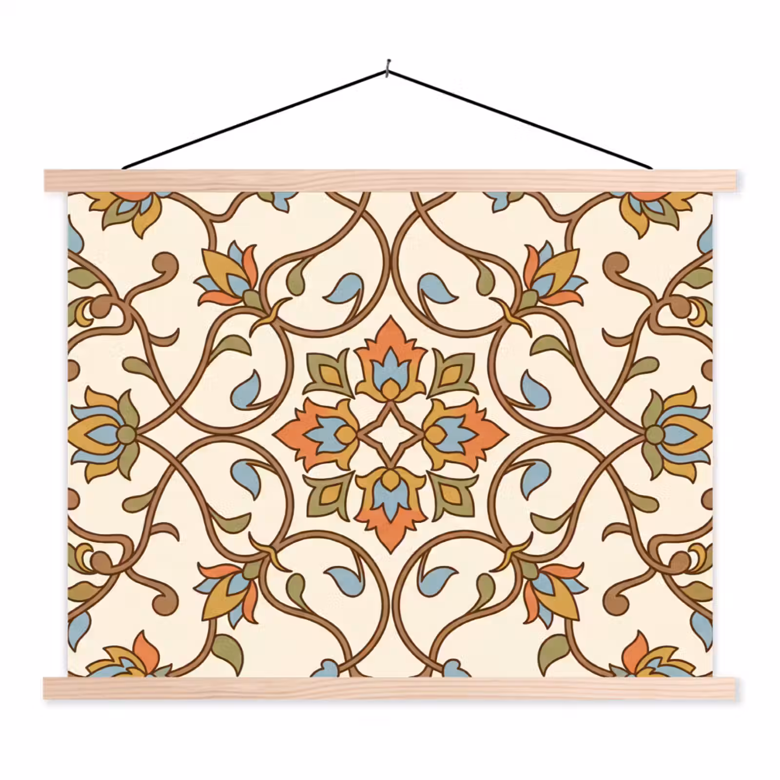 Stoffbild - Muster – Blumen – Ornament – Bunt — 1