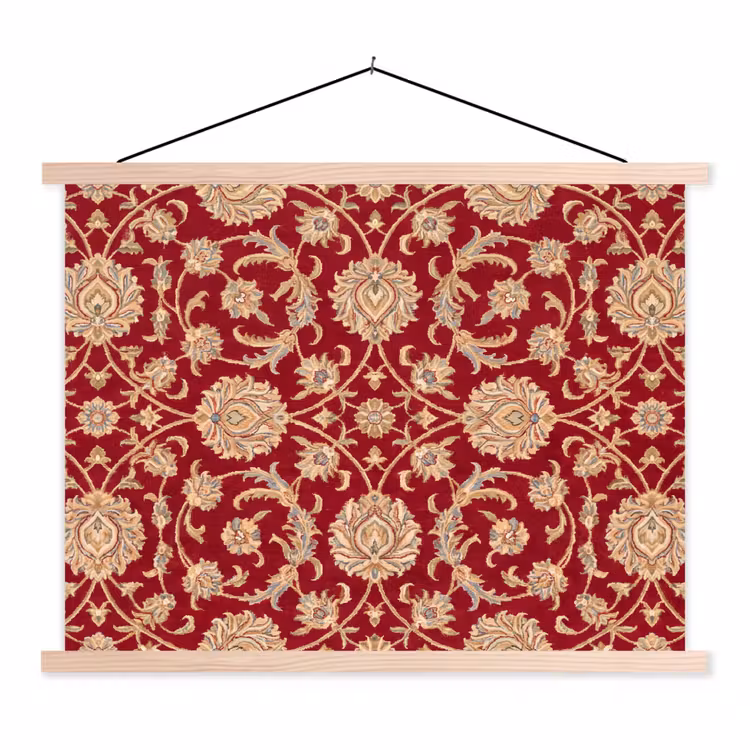 Stoffbild - Muster – Blume – Klassisch – Orientalisch – Rot — 1