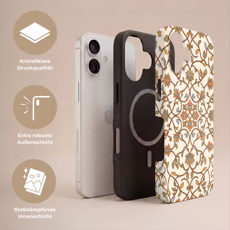 Handyhülle Toughcase - Muster – Blumen – Ornament – Bunt — 3