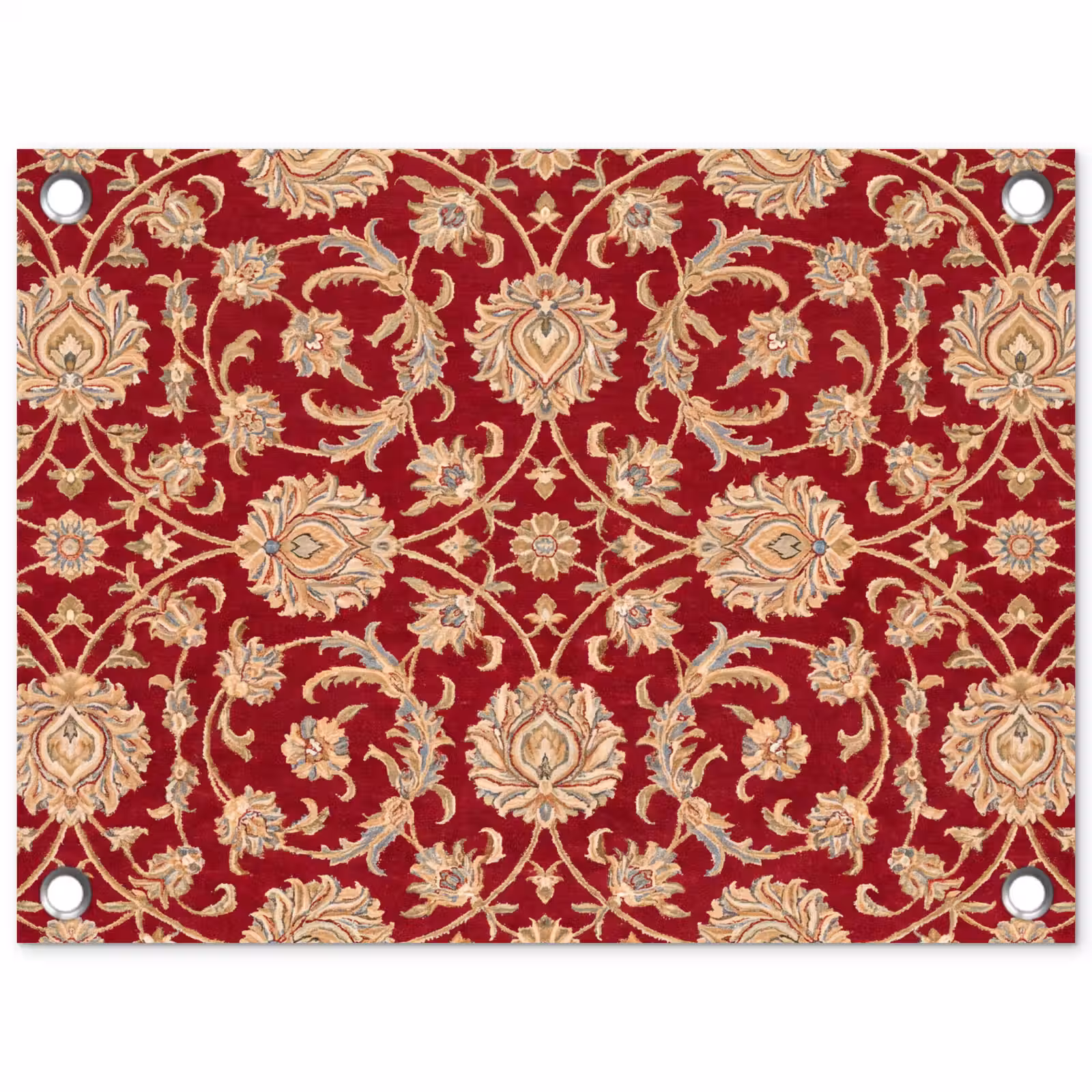 Gartenposter - Muster – Blume – Klassisch – Orientalisch – Rot — 1