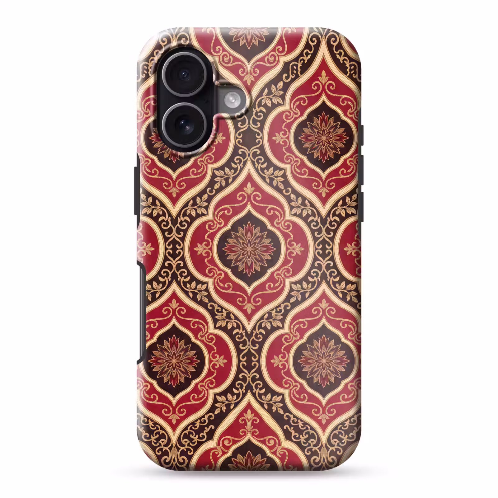 Handyhülle Toughcase - Muster – Ornament – Barock – Rot – Gold — 1