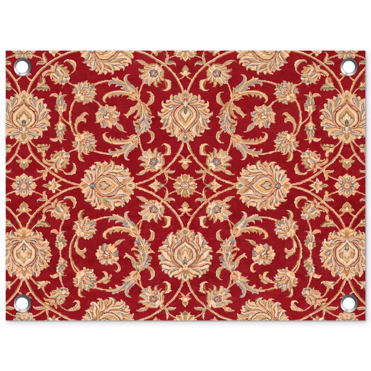 Gartenposter - Muster – Blume – Klassisch – Orientalisch – Rot — 1