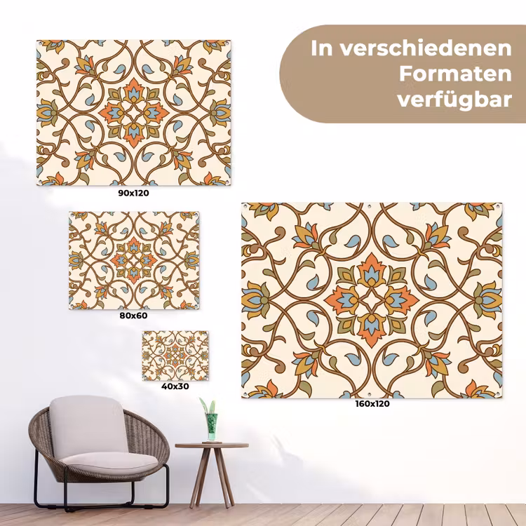 Gartenposter - Muster – Blumen – Ornament – Bunt — 6