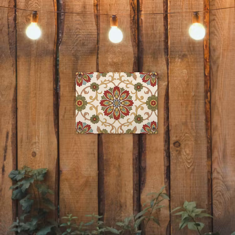 Gartenposter - Muster – Blumen – Ornament – Klassisch – Farbenfroh — 2