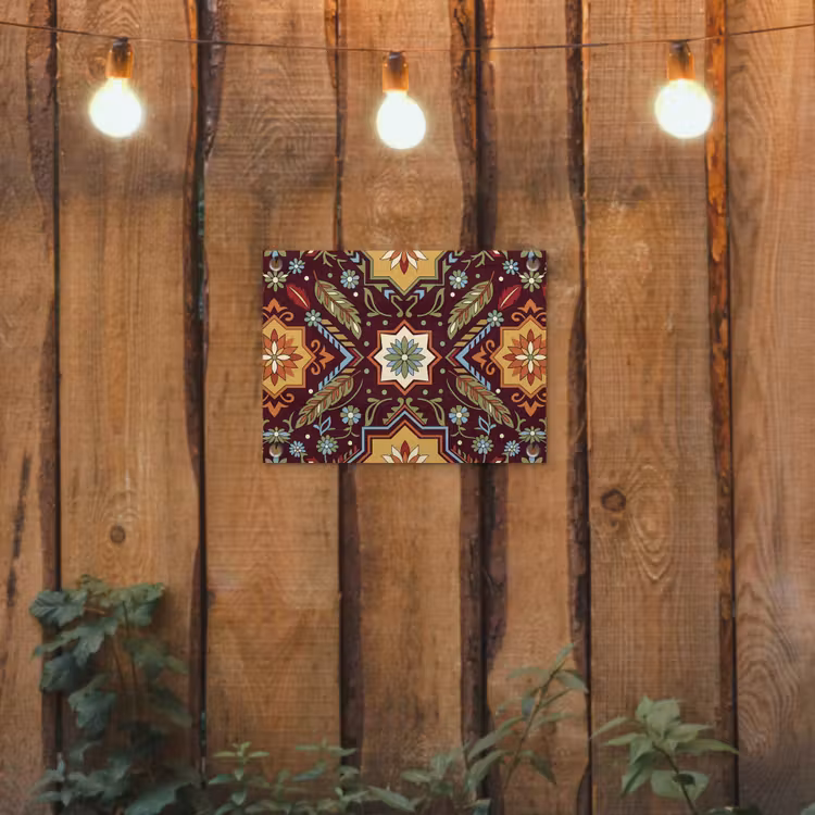Gartenposter - Muster – Floral – Geometrisch – Farbenfroh – Dekoration — 2