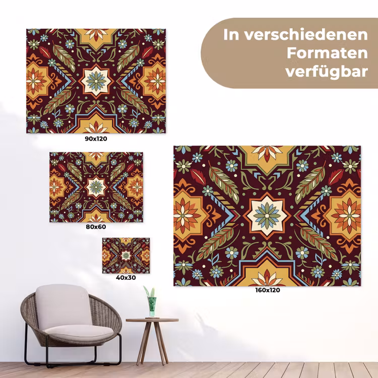 Gartenposter - Muster – Floral – Geometrisch – Farbenfroh – Dekoration — 6