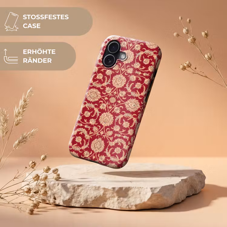 Handyhülle Toughcase - Muster – Blume – Klassisch – Orientalisch – Rot — 5