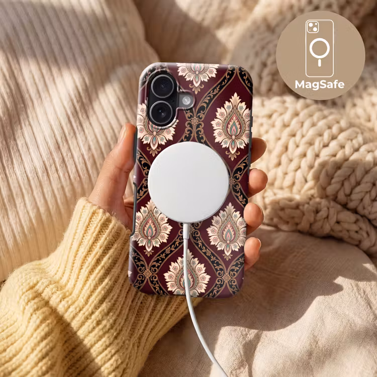 Handyhülle Toughcase - Muster – Blumenmotiv – Dekoration – Klassisch – Rot — 8