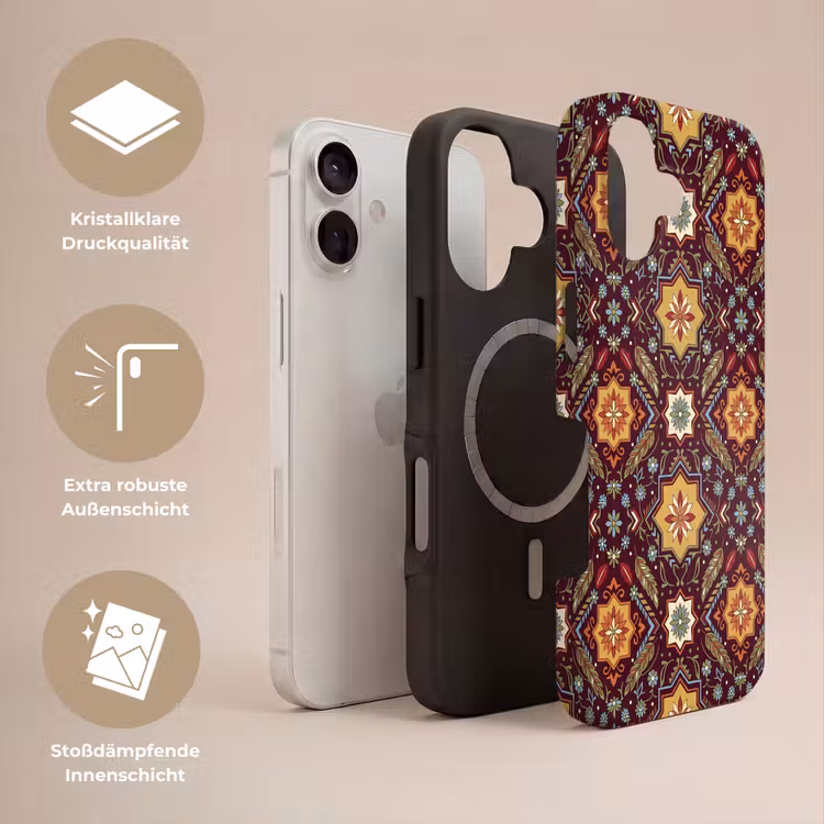 Handyhülle Toughcase - Muster – Floral – Geometrisch – Farbenfroh – Dekoration — 3