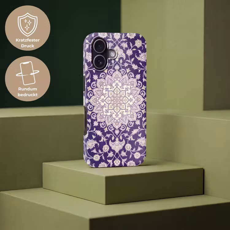 Handyhülle Toughcase - Muster – Medaillon – Orientalisch – Lila – Dekoration — 7