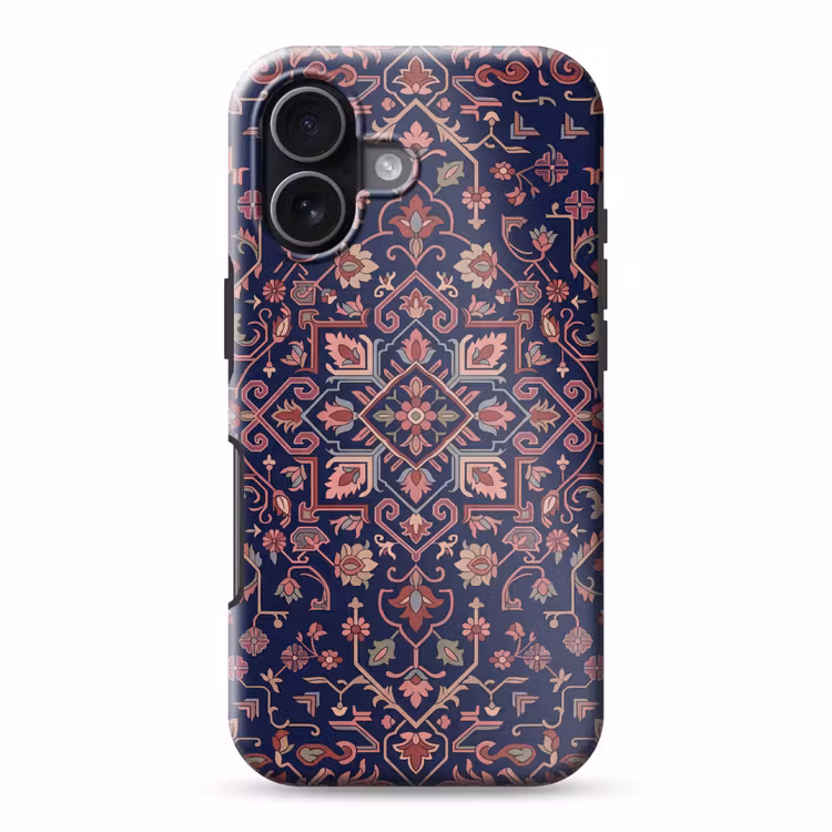 Handyhülle Toughcase - Muster – Orientalisch – Blumig – Blau – Klassisch — 1