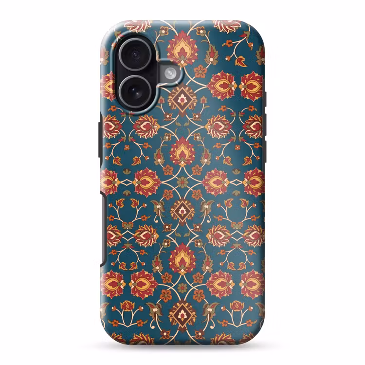 Handyhülle Toughcase - Ornament – Flora – Traditionell – Klassisch – Blaugrün — 1