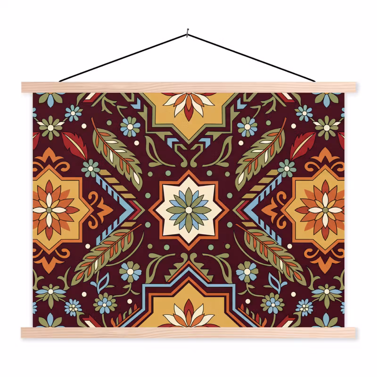 Stoffbild - Muster – Floral – Geometrisch – Farbenfroh – Dekoration — 1