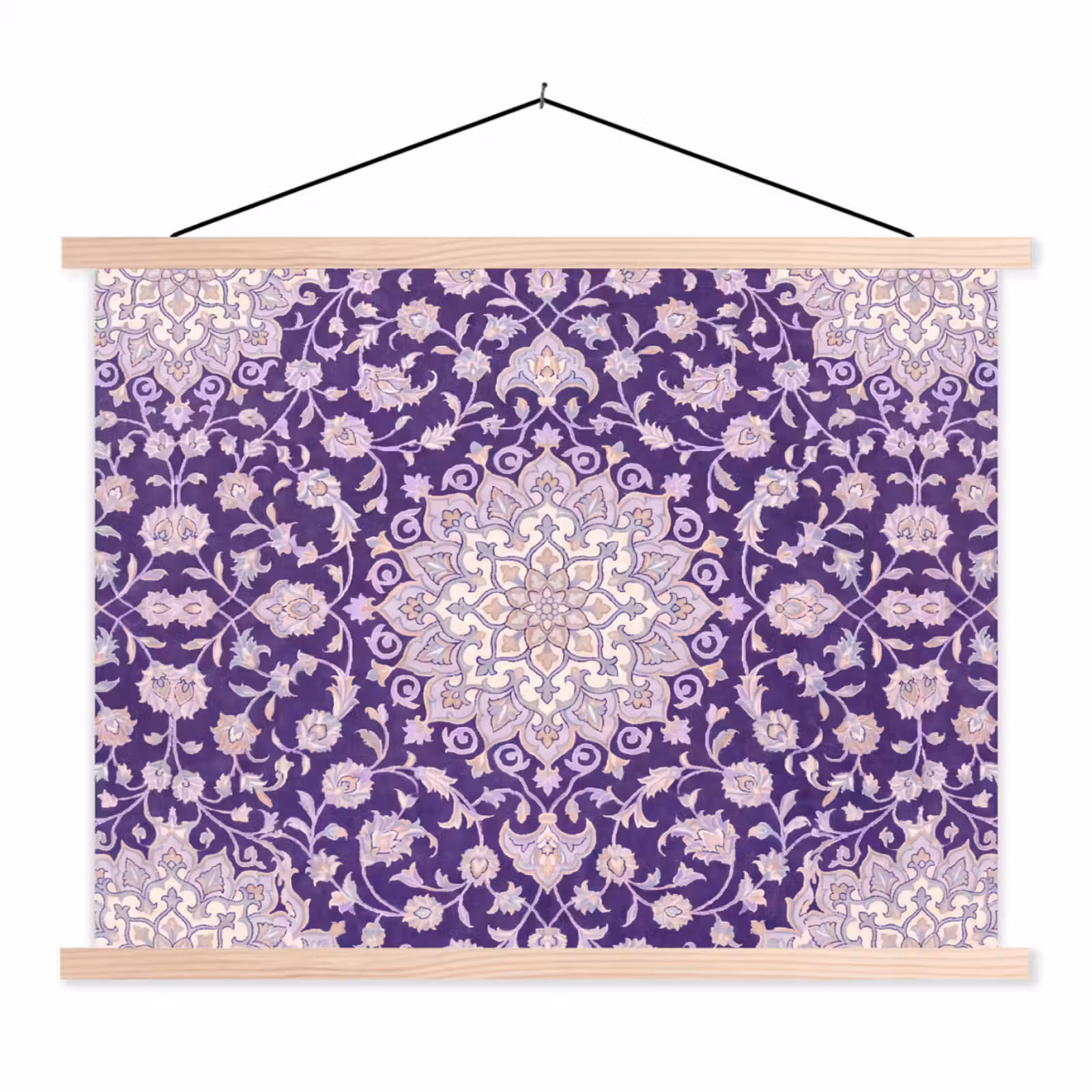 Stoffbild - Muster – Medaillon – Orientalisch – Lila – Dekoration — 1