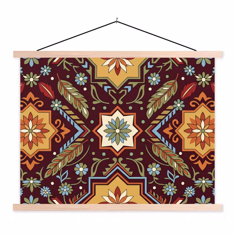 Stoffbild - Muster – Floral – Geometrisch – Farbenfroh – Dekoration — 1