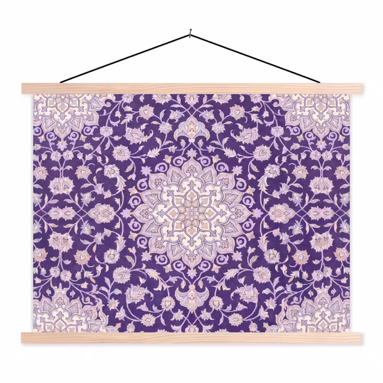 Stoffbild - Muster – Medaillon – Orientalisch – Lila – Dekoration — 1