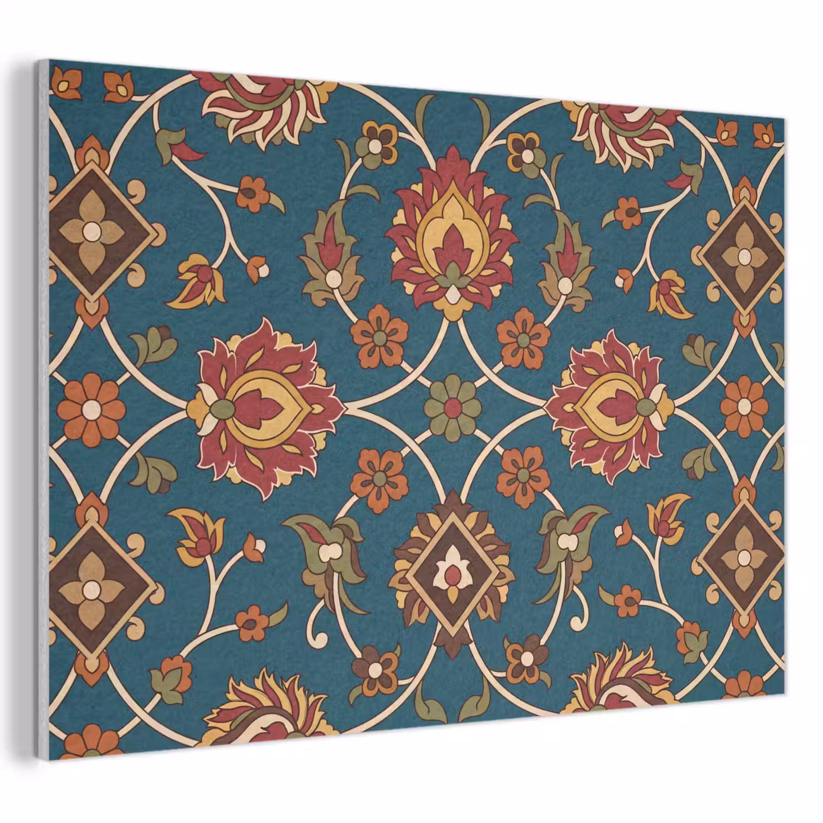 Akustikbild - Ornament – Flora – Traditionell – Klassisch – Blaugrün — 1
