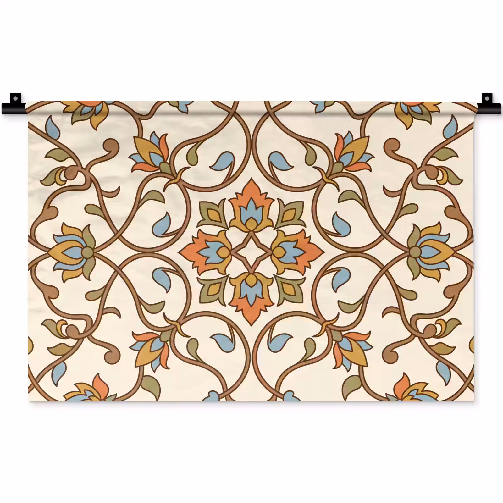Wandteppich - Muster – Blumen – Ornament – Bunt — 1