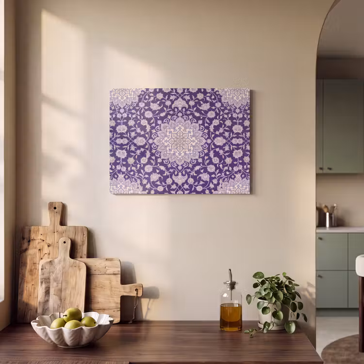 Akustikbild - Muster – Medaillon – Orientalisch – Lila – Dekoration — 4
