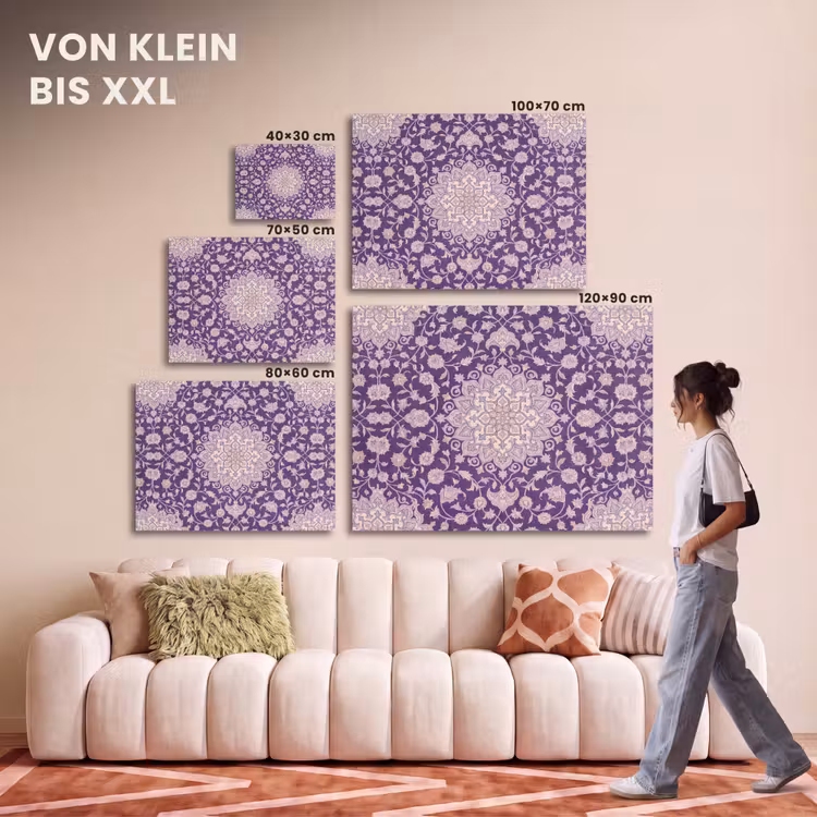 Akustikbild - Muster – Medaillon – Orientalisch – Lila – Dekoration — 7