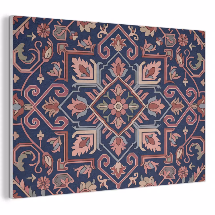 Akustikbild - Muster – Orientalisch – Blumig – Blau – Klassisch — 1