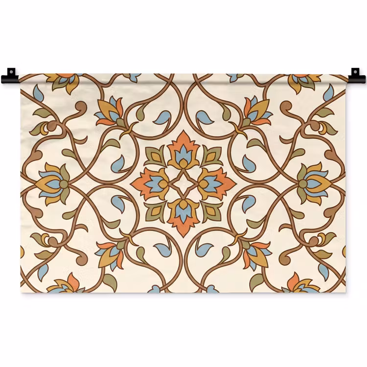 Wandteppich - Muster – Blumen – Ornament – Bunt — 1