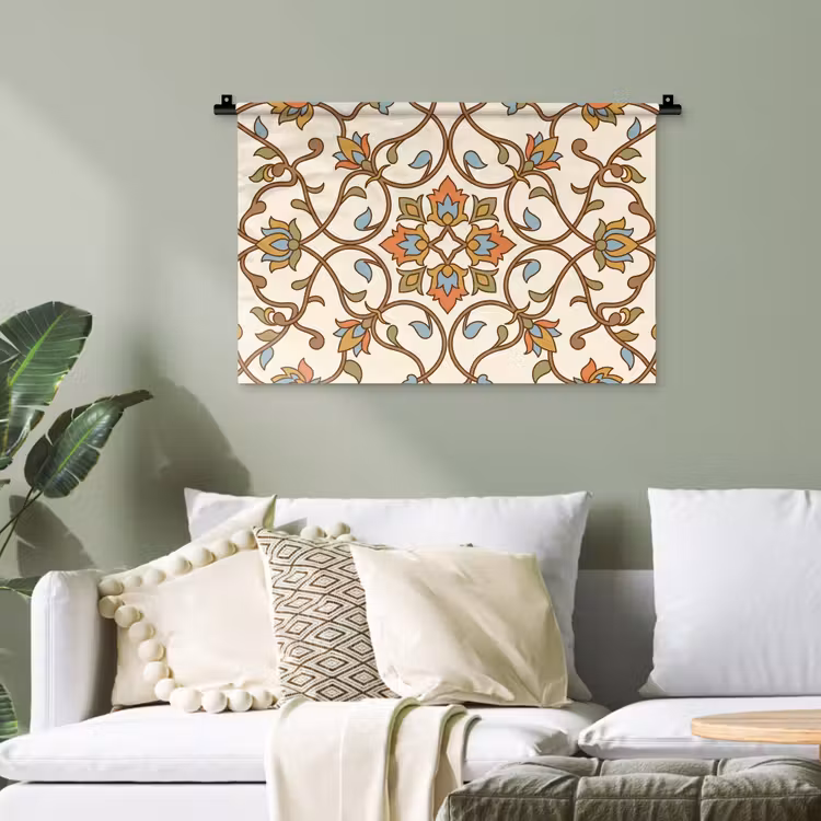 Wandteppich - Muster – Blumen – Ornament – Bunt — 4