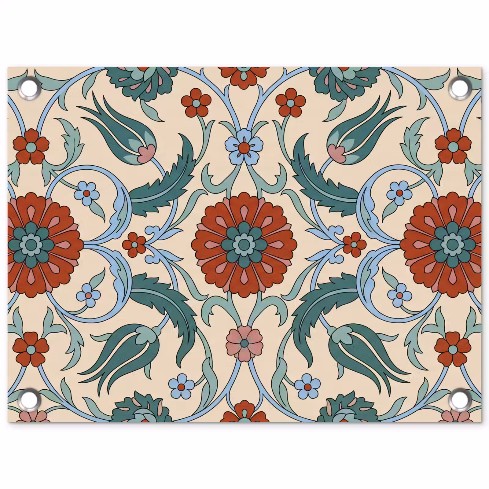 Gartenposter - Blumen – Muster – Klassisch – Dekoration – Farbenfroh — 1