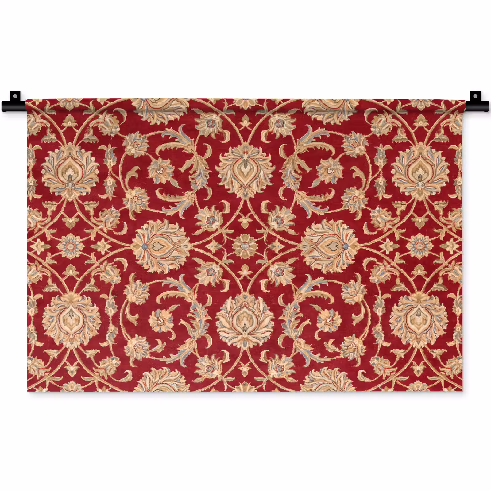 Wandteppich - Muster – Blume – Klassisch – Orientalisch – Rot — 1