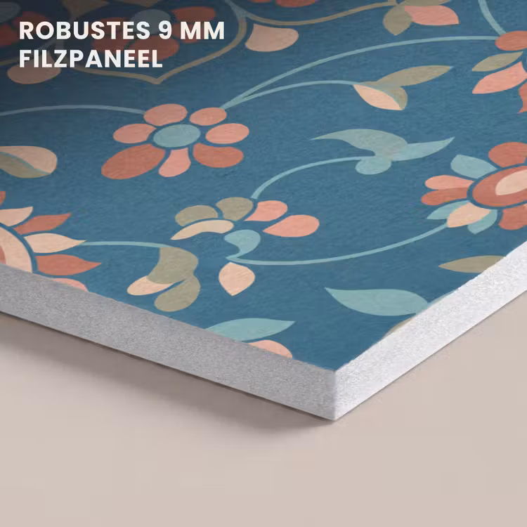 Akustikbild - Blumen – Muster – Natur – Ornament – Blau — 5