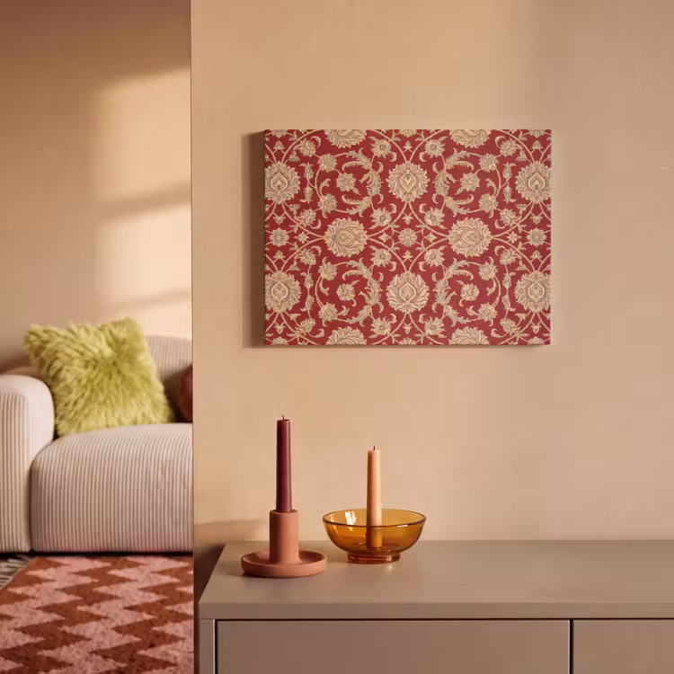 Akustikbild - Muster – Blume – Klassisch – Orientalisch – Rot — 2